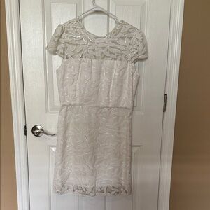 Milly White Floral Mini Dress